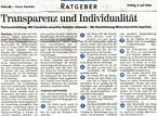 Transparenz und Individualität